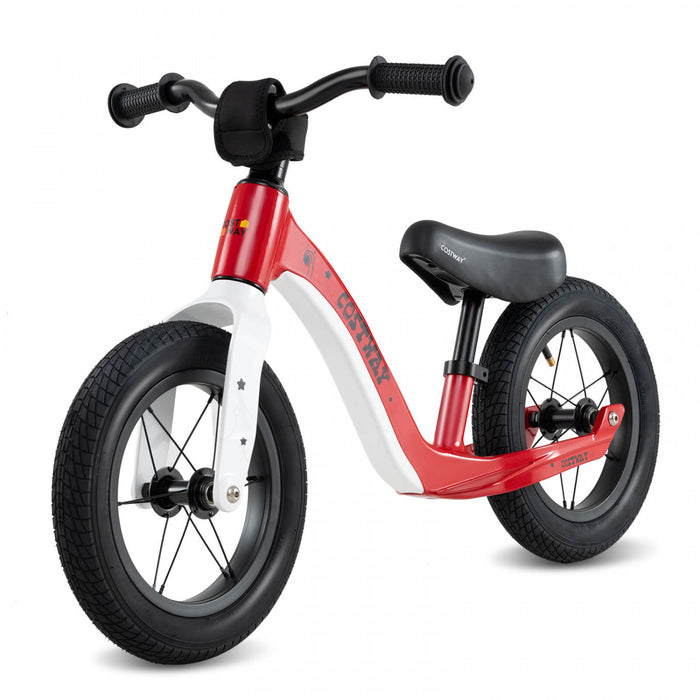 Costway 12 Pouces Magnesium Tout-petit Equilibre Velo Sans Pedale Formation Tout-petit Equilibre Velo Rouge