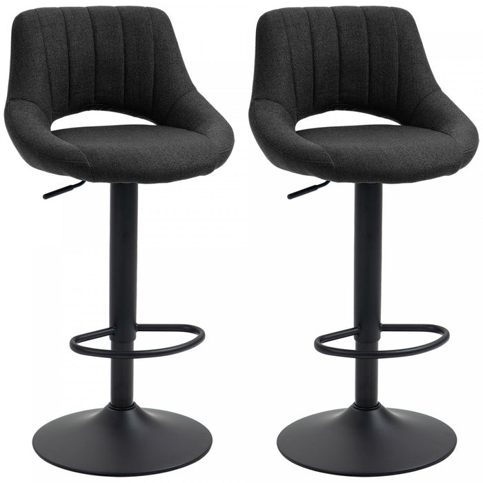 HOMCOM Tabourets de bar, chaises de bar pivotantes a hauteur reglable