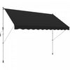 Outsunny Auvent Retractable 300x150 cm, Abri de Patio Resistant aux UV et a l'Eau, Noir