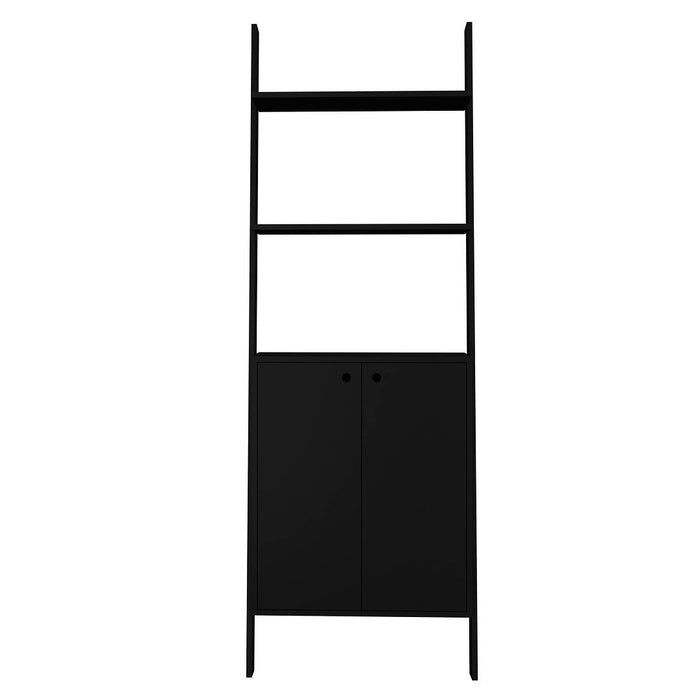 Armoire décorative Cooper de Manhattan Comfort de style échelle avec 2 tablettes flottantes - noire