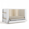 Graco Read with Me Convertible Lit de bebe avec tiroir - Blanc avec bois clair