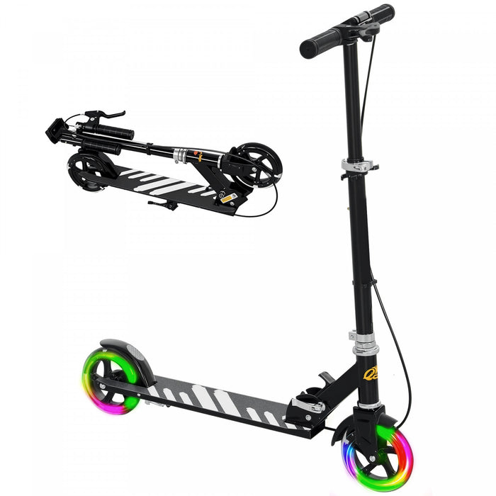 Qaba Trottinette Pour Enfants 3-6 Ans, Trottinettes Avec Roues Lumineuses