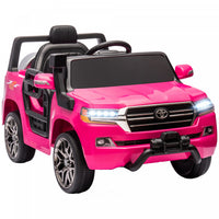Qaba Voiture Electrique 12 V Pour Enfants, Voiture Pour Enfants Sous Licence Toyota Land Cruiser Ave