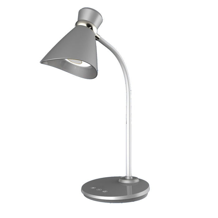 Lampe de table de Dainolite avec fini argenté et ampoule à DEL de 6 W
