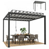 Outsunny 2,9 m x 3 m Pergola a persiennes avec toit en PC, gazebo en aluminium