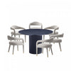 Ensemble de salle a manger moderne industriel Aspen et Hathaway 7 pieces, finition Poussiere d’or et noir