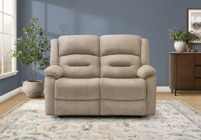 Petit Causeuse Rembourre 2 Places Inclinable Electrique, 50\"L, Port Usb Inclus,Tissu Beige