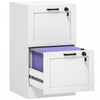 HOMCOM Classeur de bureau a 2 tiroirs, classeur vertical, blanc