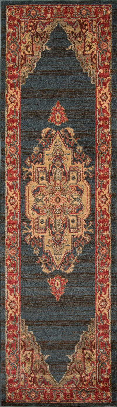 Lux Traditional 2'3" x 7'6" Runner Rug in Blue Indoor Area Rug | Tapis Traditionnel Lux 2'3" x 7'6" en Bleu