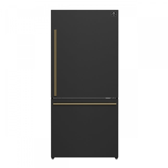 Refrigerateur Milano Espresso de 31 po avec congelateur inferieur, noir, 17,2 pi³ – FFFFD1785-31BLK