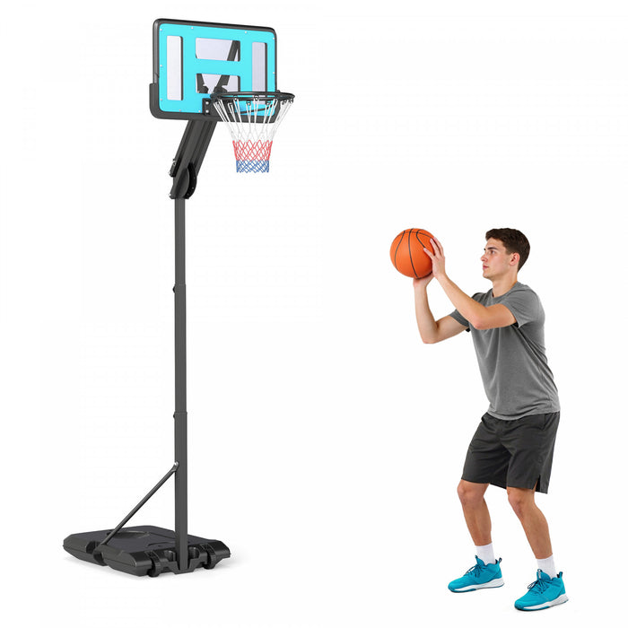 Soozier Panier de basket pour exterieur avec base lestee, noir