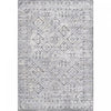Carpette Darius grise à motif de diamants rétro - 6 pi 7 po x 9 pi 6 po