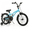 Costway 18\" Velo Pour Enfants Pour Garcons Et Filles De 4 A 8 Ans Avec Reflecteurs De Frein A Main Reglables Bleu