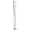 Lampe à pied Emotions de Dainolite avec abat-jour blanc, fini chromé satiné et 2 ampoules