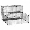 Pawhut Enclos Modulable Cloture Pour Petits Animaux Cage Pour Lapin Cochon D'inde Diy Avec 2 Portes 1 Echelle 41.25