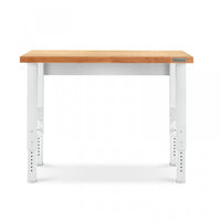 Établi de 4 pi à hauteur réglable en bois franc de Gladiator - blanc martelé