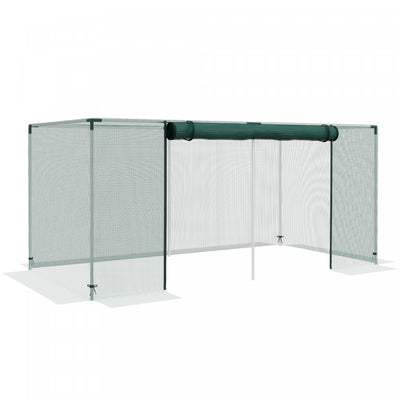 Outsunny 8' X 4' Plant Protection Tent Crop Cage With Door, Green|Outsunny Cage De Culture Tente De Protection Des Plantes 8 Pi X 4 Pi, Vert
