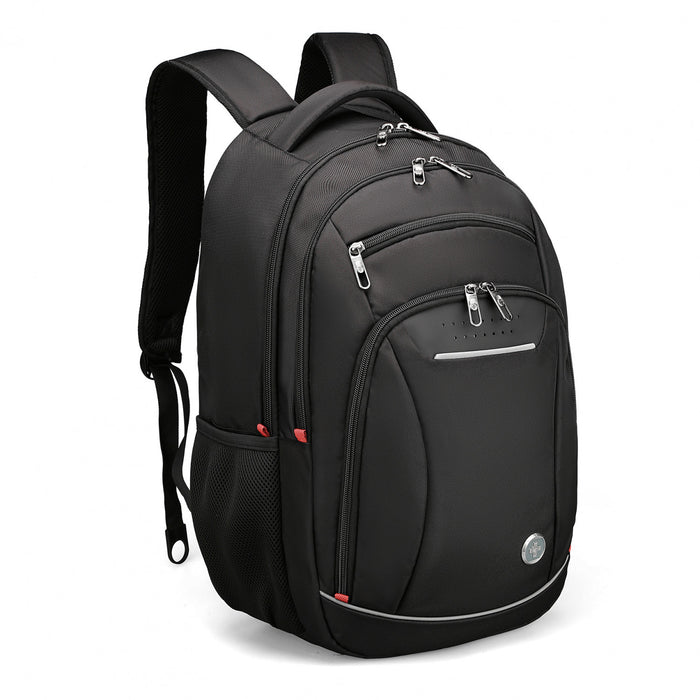 Sac a dos scolaire Swissdigital Sursee – Sac pour ordinateur portable de 17\", SDD Finder, systeme Add-A-Bag, bord reflechissant, maille respirante, pret pour le voyage