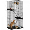Cage interieure pour chat a 3 niveaux avec hamac pour 1 a 2 chatons