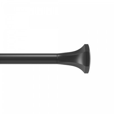 Umbra Sita Matte Black Expandable 1" Curtain Rod - 72"-144" | Tringle à rideaux extensible Sita de Umbra noir mat de 1 po - 72 po à 144 po