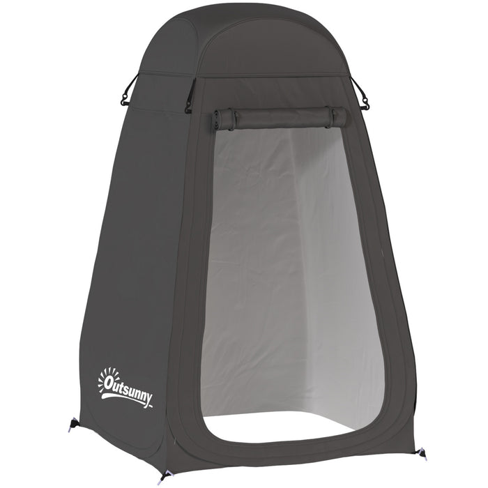 Outsunny Tente de Douche Pop-Up, Abri Prive pour Se Changer en Exterieur, Noir