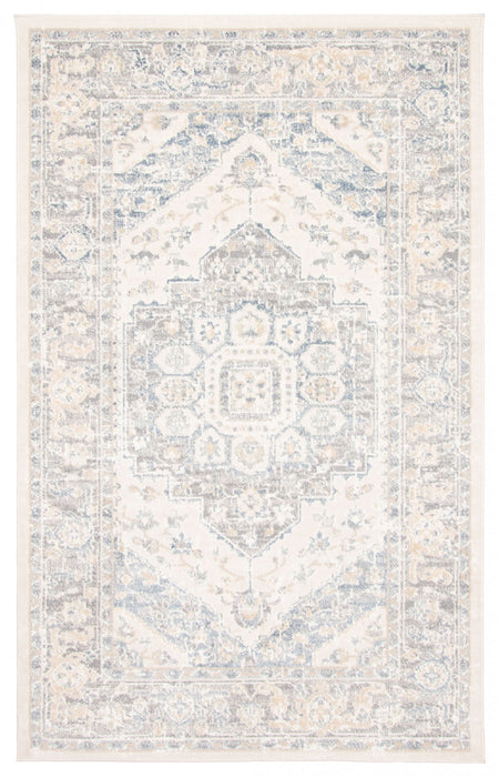 Carpette Bijara bleue - 5 pi 0 po x 8 pi 0 po 
