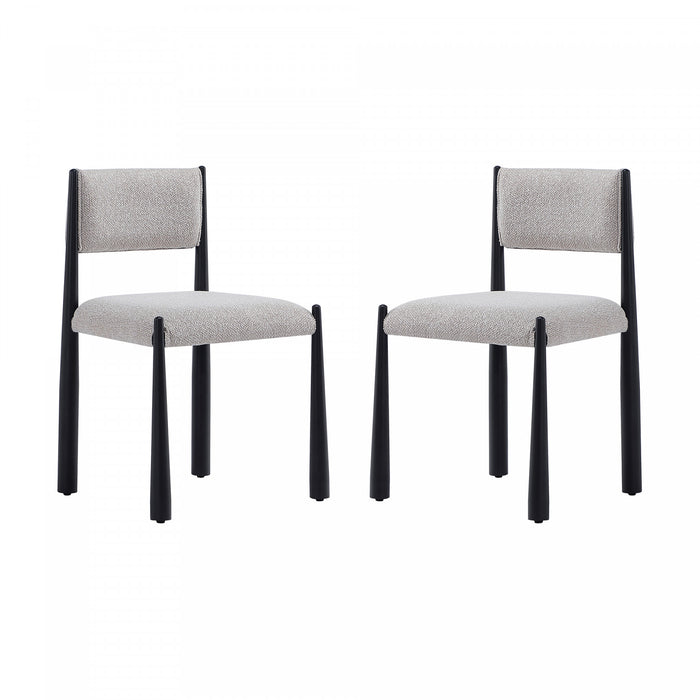Chaise d’appoint en metal et boucle Lennor style milieu du siecle, couleur champagne – Lot de 2