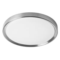 Plafonnier affleuré Frida de Dainolite avec fini chromé satiné et ampoule de 30 W