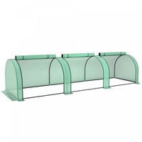 Outsunny Serre Mini-tunnel Avec Couverture En Polyethylene Pour Le Jardin