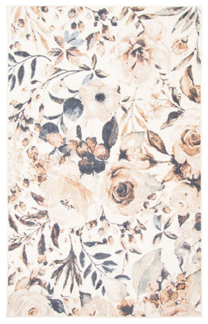 Carpette Rosette ivoire - 8 pi 0 po x 10 pi 0 po    