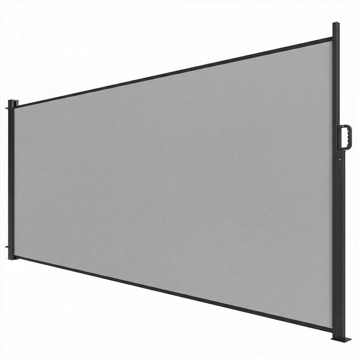 Auvent lateral retractable Outsunny, 420 x 185 cm, ecran d'intimite exterieur, gris