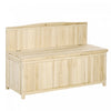 Outsunny Banc De Jardin En Bois Avec Coffre De Rangement, Naturel