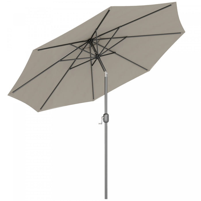 Outsunny Parasol, Gris Clair