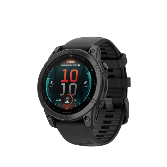  Slate Gray Steel With Black Silicone Band