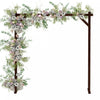 Outsunny Arche De Mariage De 7', Arche Rectangulaire En Bois, Marron Fonce