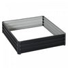 Outsunny Parterre De Fleur Carre Potager De Jardin Jardinieres Bac A Fleurs Panneaux Modulables En Acier Dim. 47.25\"l × 47.25\"l × 11.75\"h Gris