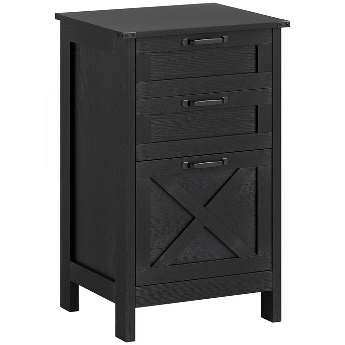 HOMCOM Classeur a 3 tiroirs pour format lettre A4, Noir