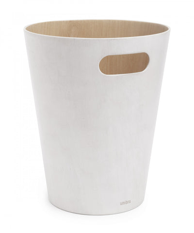 Umbra Woodrow Garbage Bin Trash Can - White|Poubelle Woodrow de Umbra - blanche