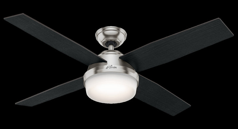 Ventilateur de plafond Dempsey avec luminaire - Gris