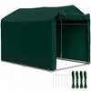 Outsunny Abri Exterieur, Tente De Moto Avec Porte Enroulable, Vert Fonce