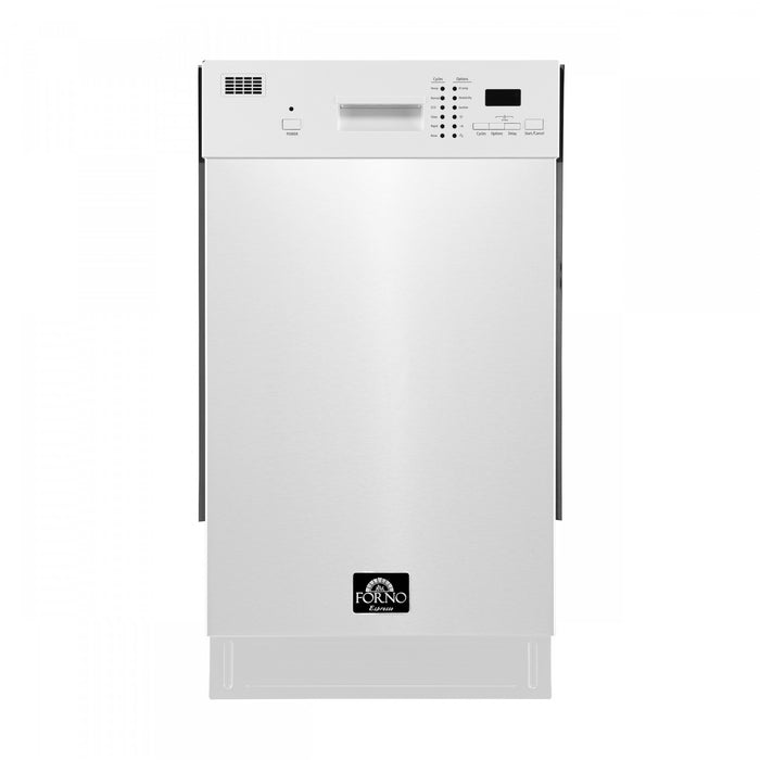 Lave-vaisselle Polo de 18 po en blanc, commandes en facade, 8 couverts, 52 dBa – FDWBI8041-18WHT