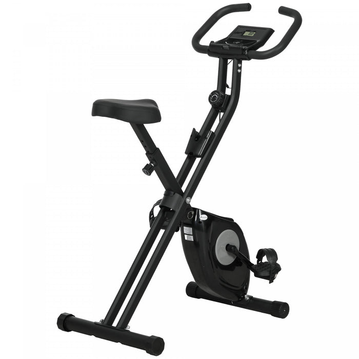 Soozier Velo D'exercice Pliable Avec Resistance Magnetique A 8 Niveaux, Noir