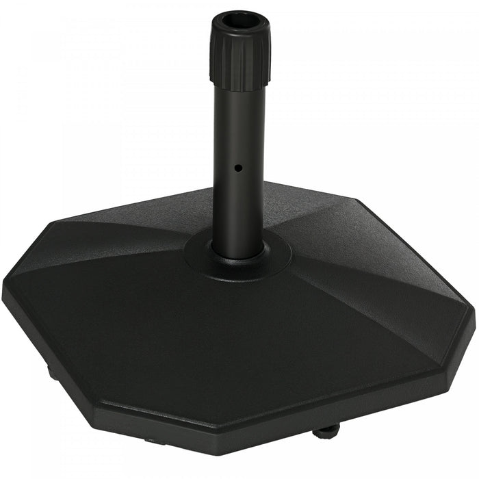 Outsunny Support de parasol en beton 48lbs pour jardin terrasse gris noir