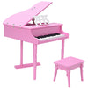 Costway Classical Kids Piano, 30-Key Mini Grand Piano with Music Stand and Bench, Wooden Musical Instrument Toy w/Lid & Music Rack, Gift for Boys Girls Ages 3+