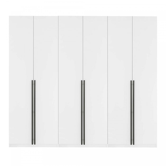 Armoire-penderie moderne Lee 3 pieces en blanc