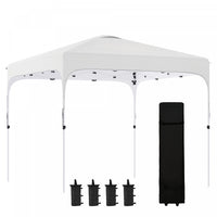 Outsunny 9.8' X 9.8' Chapiteau Pliable Avec Sac De Transport Et Roulettes, 4 Sacs De Poids Pour Les