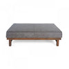 Grande Table Basse Ottoman Harrison en Similicuir avec Fonction de Rangement - Gris