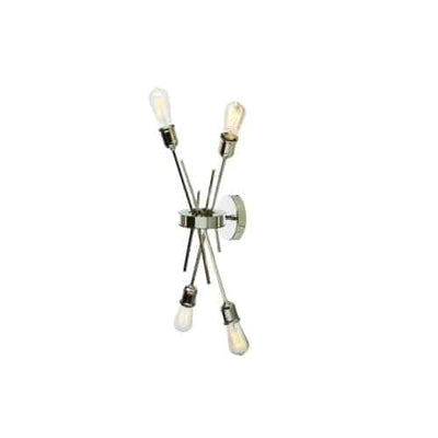 Dainolite Nebraska 4 Light Wall Sconce Burnished Chrome Finish Lamp|Applique murale Nebraska de Dainolite avec fini chromé poli et 4 ampoules
