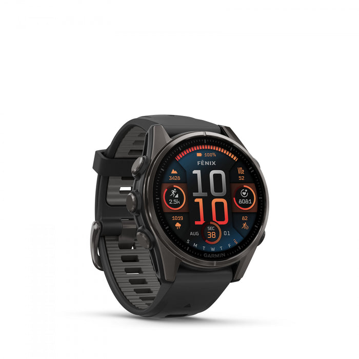  Carbon Gray Dlc Titanium With Black/pebble Gray Silicone Band