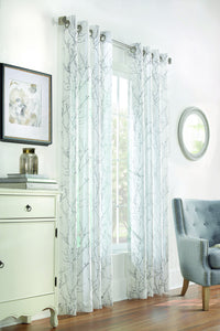 Panneau de rideau à œillets Lisette blanc - 52 po x 95 po